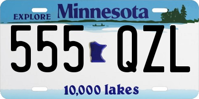 MN license plate 555QZL