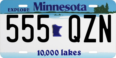 MN license plate 555QZN