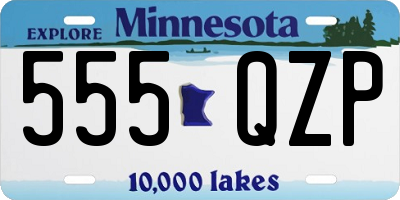 MN license plate 555QZP