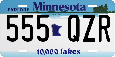 MN license plate 555QZR