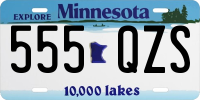 MN license plate 555QZS