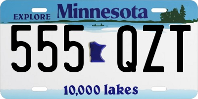 MN license plate 555QZT