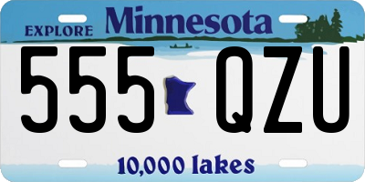 MN license plate 555QZU