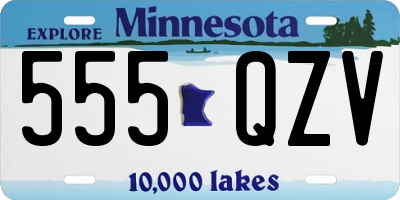 MN license plate 555QZV