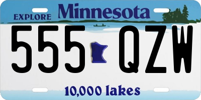 MN license plate 555QZW