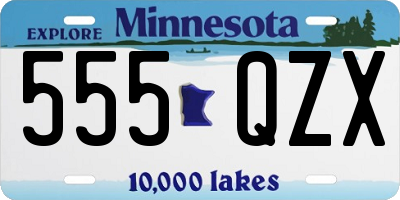 MN license plate 555QZX