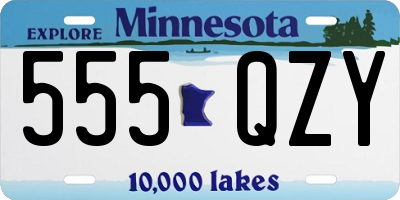 MN license plate 555QZY