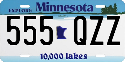 MN license plate 555QZZ