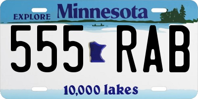 MN license plate 555RAB