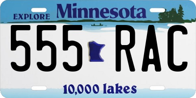 MN license plate 555RAC