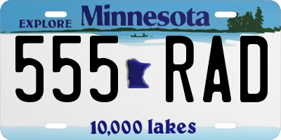MN license plate 555RAD