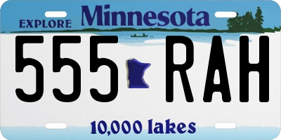MN license plate 555RAH