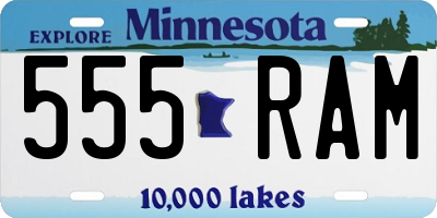 MN license plate 555RAM