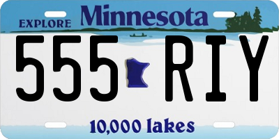 MN license plate 555RIY
