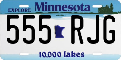 MN license plate 555RJG