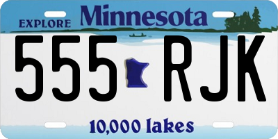 MN license plate 555RJK