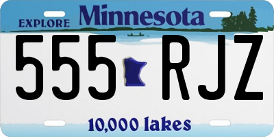 MN license plate 555RJZ
