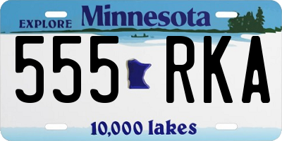 MN license plate 555RKA