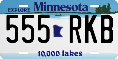 MN license plate 555RKB