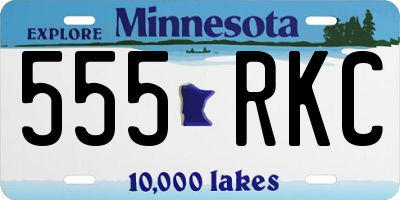 MN license plate 555RKC