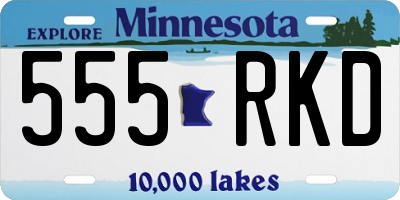 MN license plate 555RKD