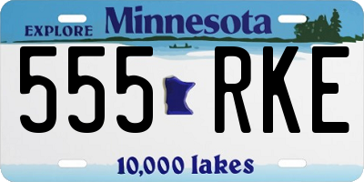 MN license plate 555RKE