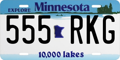MN license plate 555RKG