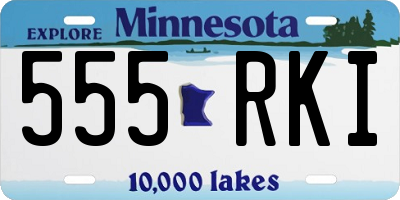 MN license plate 555RKI