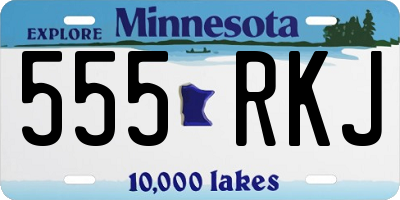 MN license plate 555RKJ