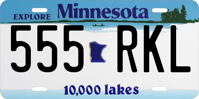 MN license plate 555RKL