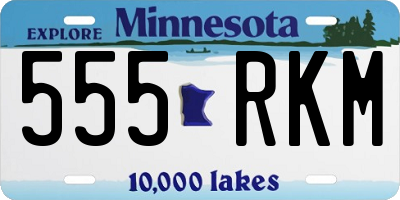 MN license plate 555RKM