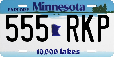 MN license plate 555RKP