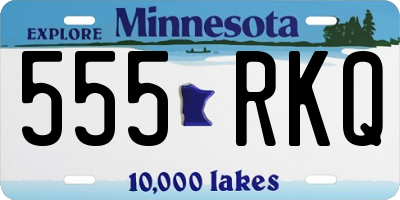 MN license plate 555RKQ