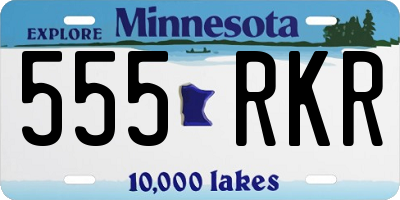 MN license plate 555RKR