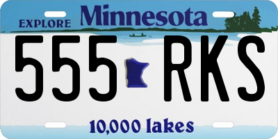 MN license plate 555RKS