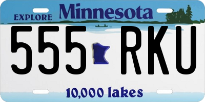 MN license plate 555RKU
