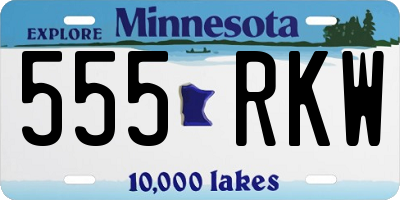 MN license plate 555RKW