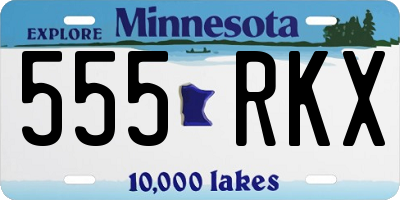 MN license plate 555RKX