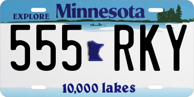 MN license plate 555RKY
