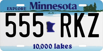 MN license plate 555RKZ