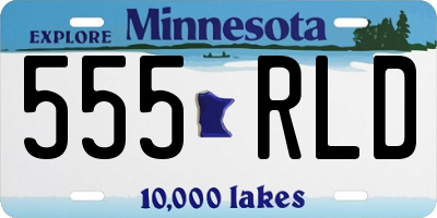 MN license plate 555RLD