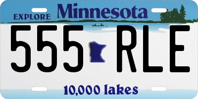 MN license plate 555RLE