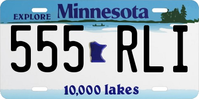 MN license plate 555RLI