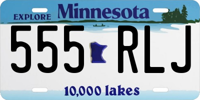 MN license plate 555RLJ