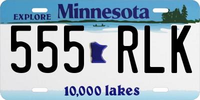 MN license plate 555RLK