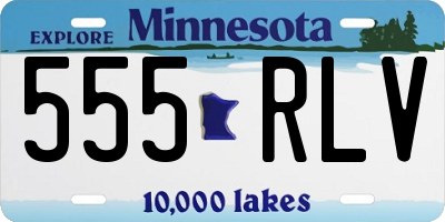MN license plate 555RLV