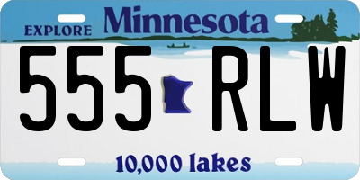 MN license plate 555RLW