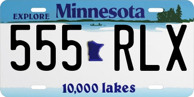 MN license plate 555RLX
