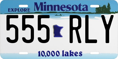 MN license plate 555RLY