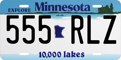 MN license plate 555RLZ